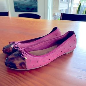 Leather ballet flats